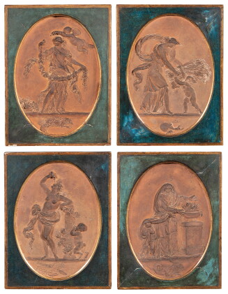 Catalog image of French, late 18th century, A set of four allegorical reliefs with personificati…