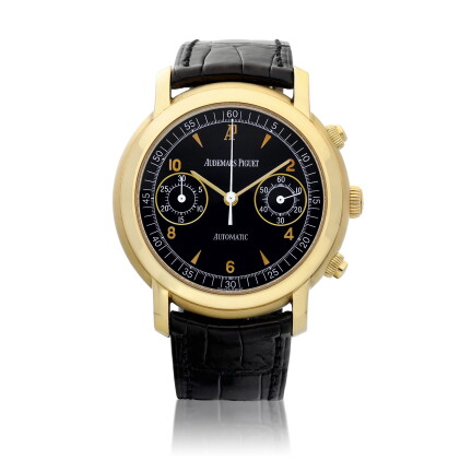 Catalog image of Reference 25859BA/O/0001CR/01 | A yellow gold chronograph wristwatch, Circa 199…