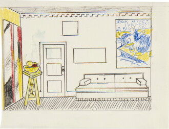 View 1 of Lot 10: Artist's Studio "Look Mickey" (Study)