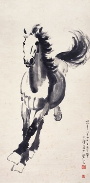 View 1 of Lot 3159: 徐悲鴻 奏凱躍騰 | Xu Beihong, Victorious Galloping