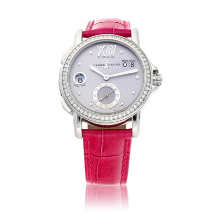 Catalog image of Ulysse Nardin | Dual Time, Reference 243-22, A stainless steel and diamond-set …