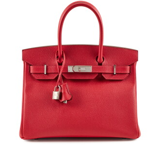 View 1 of Lot 35: Rouge Casaque Epsom Birkin 30 Palladium Hardware, 2014
