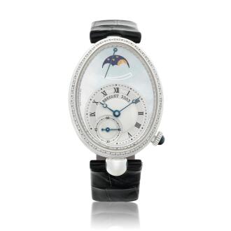 View 1 of Lot 85: Reference 8908 Reine de Naples  A white gold and diamond-set wristwatch with mother-of-pearl dial and moonphases, Circa 2015