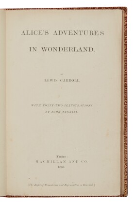 View 1 of Lot 84: Carroll, Lewis [Charles Lutwidge Dodgson] | Handsome copies of Carroll's classics