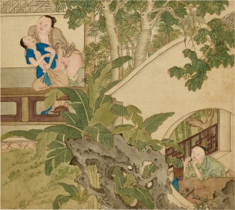 View 1 of Lot 3667: Brothers of the Cut Sleeve Qing dynasty, 19th century | 清十九世紀 〈斷袖情緣〉 一冊十二幀 設色絹本