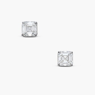 View 1 of Lot 4: Pair of Diamond Earrings  