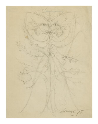Catalog image of leonora carrington | study for "and then we saw the daughter of the minotaur"