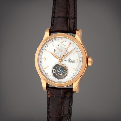 Catalog image of Master Tourbillon, Reference JLQ1652420 | A pink gold one minute tourbillon wri…