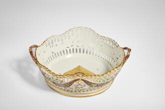 View 1 of Lot 222: A Porcelain Basket from the Imperial Order of St George Service, Gardner Porcelain Factory, Verbilki, circa 1780