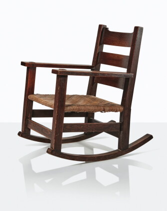 Catalog image of Gustav Stickley, U-Back Rocking Chair, Model No. 2615