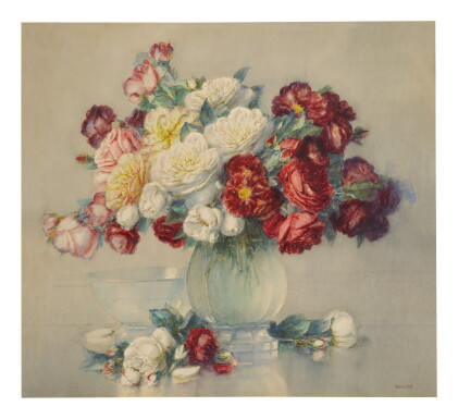 Catalog image of isidore rosenstock | roses dans un vase en verre