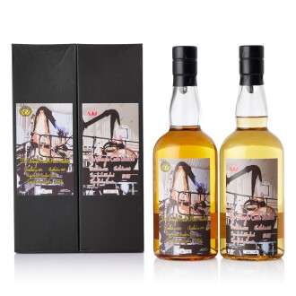 View 1 of Lot 1319: 秩父 Chichibu Peated Cask #2077 61.8 abv 2012 & Chichibu Floor Malted Cask #1774 63.3 abv 2012 (2 BT70)