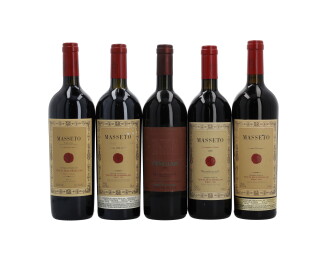 View 1 of Lot 1202: Mixed 1986-2013 Masseto & Ornellaia (5 BT, 2 MAG)