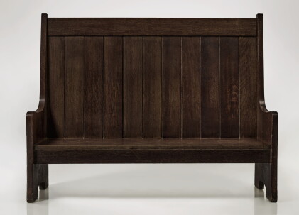 Catalog image of gustav stickley | an important and rare settle, model no. 196