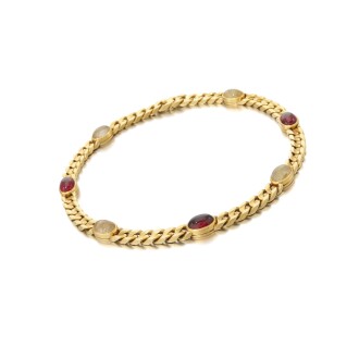 View 1 of Lot 157: Bulgari, Garnet, rutile quartz and gold necklace (Bulgari, Collana con quarzi rutilati e granati)