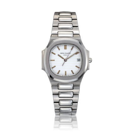 Catalog image of Reference 3900/1 Nautilus, A stainless steel wristwatch with date and bracelet,…