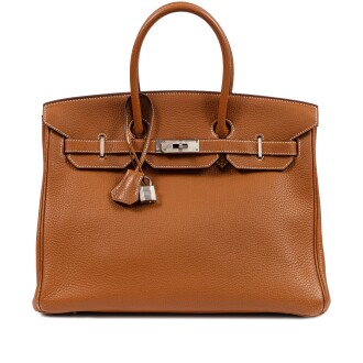 View 1 of Lot 412: Gold Togo Birkin 35 Palladium Hardware, 2005