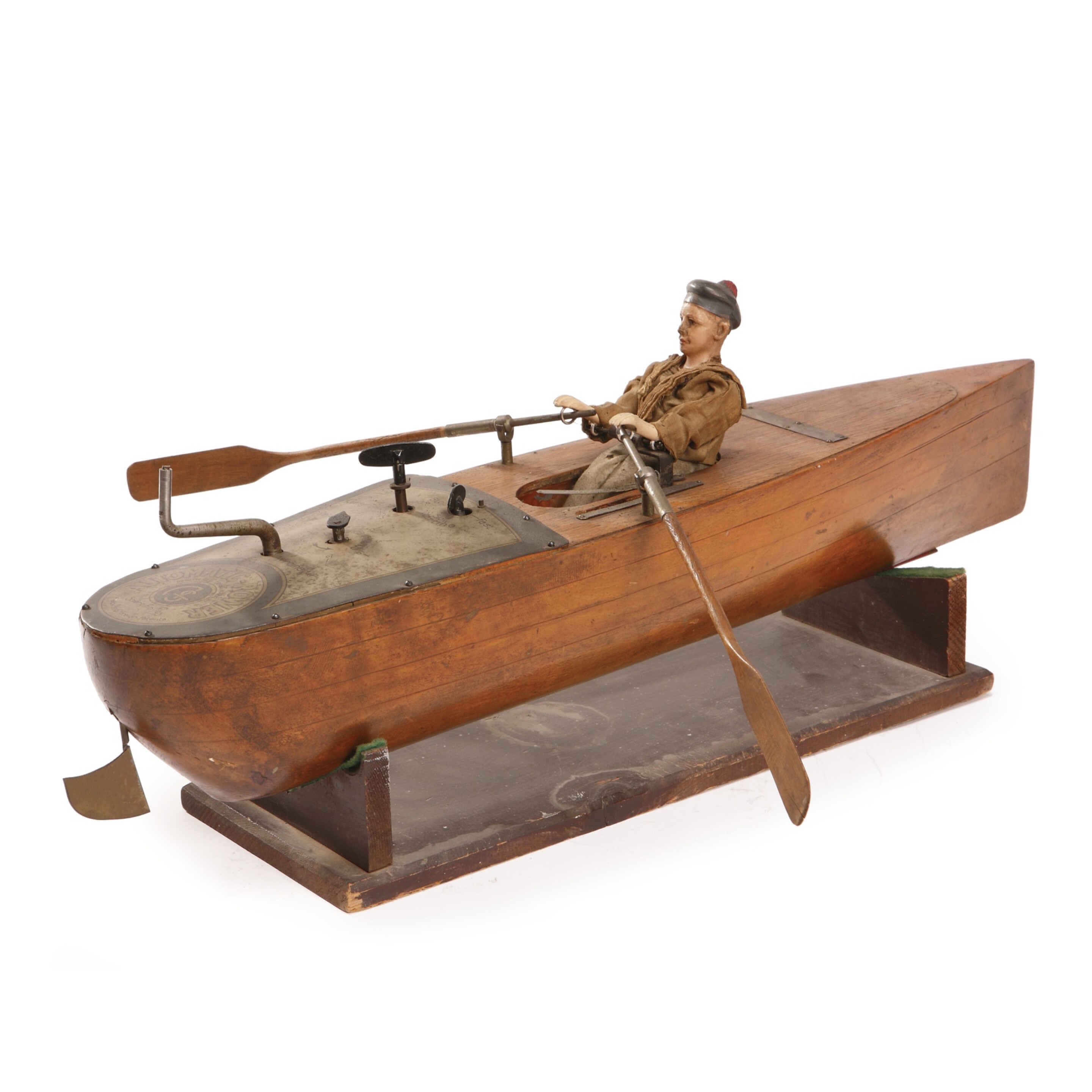 134 Scientific Clockwork Toys Rower France Circa 1910 134 scientific clockwork toys rower france circa 1910