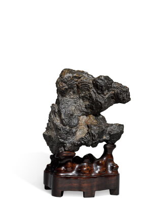 Catalog image of A 'Qilian' scholar's rock, Ming - Qing dynasty | 明至清 祁連石供