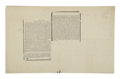  Corrected Galley Proof of "Autobiographic Note." C. 1889
