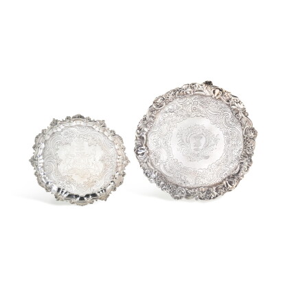 Catalog image of A George II silver salver, John Robins, London, 1744