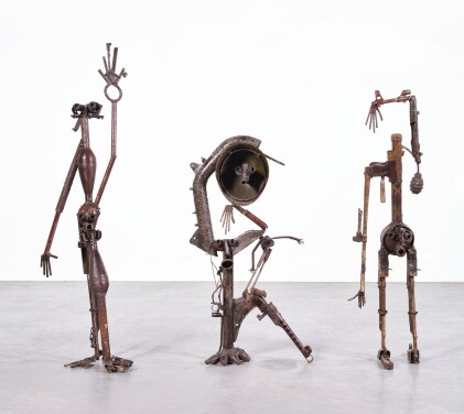 Catalog image of gonçalo mabunda | untitled (standing figures)