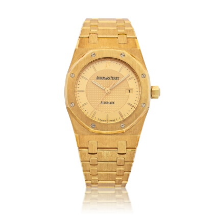 Catalog image of Royal Oak, Reference 15050BA | A limited edition yellow gold bracelet watch wit…