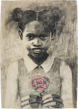 View 1 of Lot 19: Girl With Rose Flower