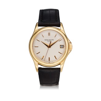 View 1 of Lot 17: Reference 5127 Calatrava  A pink gold wristwatch with date, Circa 2011