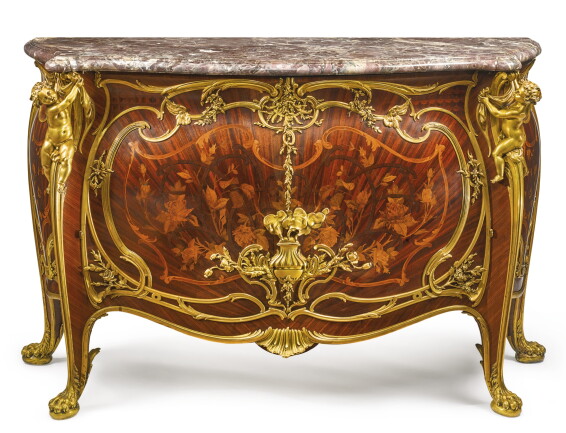 François Linke French, 1855 - 1946 An impressive and rare gilt b