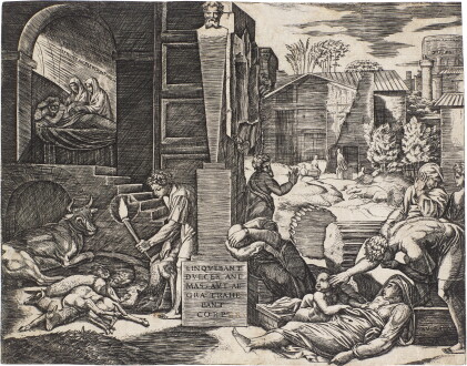Catalog image of The Morbetto, or The Plague of Phrygia (Bartsch 417)