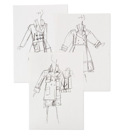Catalog image of Three original sketches for fashion | Trois croquis de mode originaux