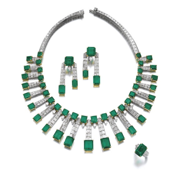 Emerald and diamond parure, de Grisogono