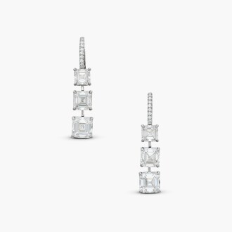 View 1 of Lot 7: Pair of Diamond Pendant-Earrings 