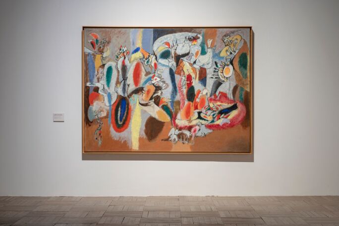 An installation shot of the Gorky show at Ca' Pesaro