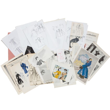 Catalog image of A large folder containing working documents, 1978-1979