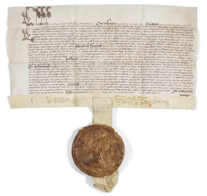 Catalog image of queen elizabeth i, letters patent with great seal, 1594