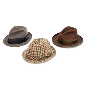 View 1 of Lot 22: Group of Three Bing Crosby Fedoras
