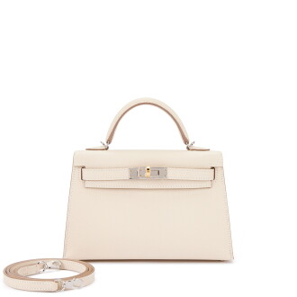 View 1 of Lot 1509: Craie Epsom Mini Kelly II 20 Electrum Hardware, 2025