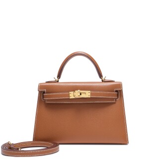 View 1 of Lot 36: Gold Epsom Mini Kelly II 20 Gold Hardware, 2023