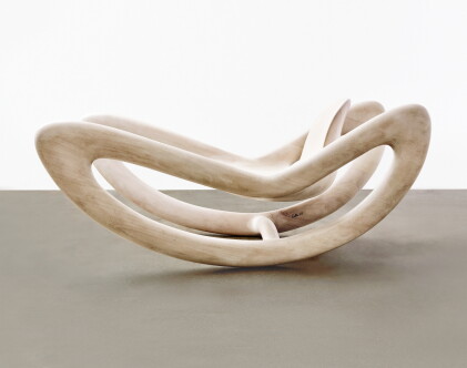 Catalog image of wendell castle | unique "angel heart" rocking chair