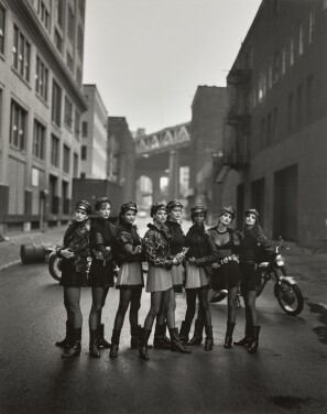 View 1 of Lot 41: 'The Wild Ones: Cindy Crawford, Tatjana Patitz, Helena Christensen, Linda Evangelista, Claudia Schiffer, Naomi Campbell, Karen Mulder & Stephanie Seymour', Brooklyn, for American Vogue, May 1991