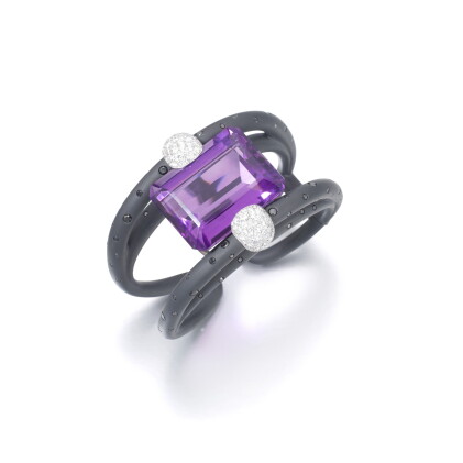 Catalog image of Amethyst and diamond bangle