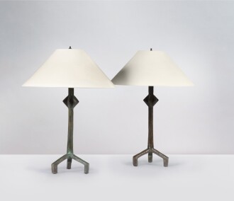 View 1 of Lot 424: Pair of "Étoile" Table Lamps