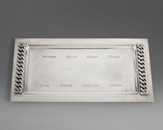 View 1 of Lot 406: A French Silver-Plated Tray, Jean Després, Paris, Mid 20th Century