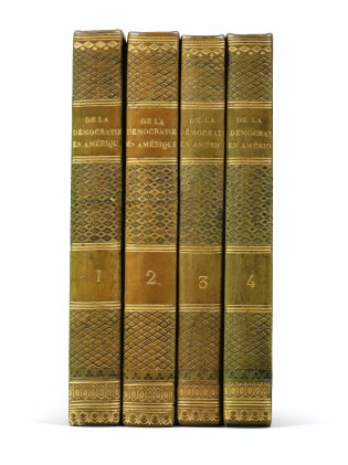 Catalog image of De la démocratie en Amérique. 1835-1840. 4 vol. Rare en reliure époque. Ex-Libr…