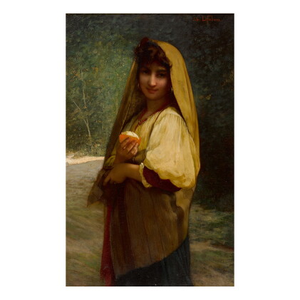 Catalog image of jules joseph lefebvre | an italian girl with an orange