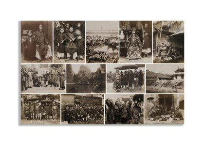 Catalog image of pierre dieulefils | photographs of tonkin, north vietnam, in a leather-bound album