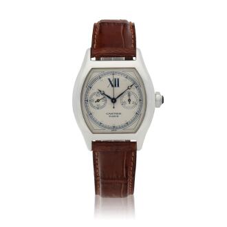 View 1 of Lot 11: 'CPCP' Tortue Monopoussoir, Ref. 2396  White gold single-button chronograph wristwatch   Circa 2005