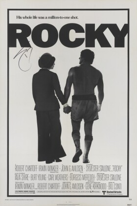 ROCKY (1977) POSTER, US, SIGNED BY SYLVESTER STALLONE
